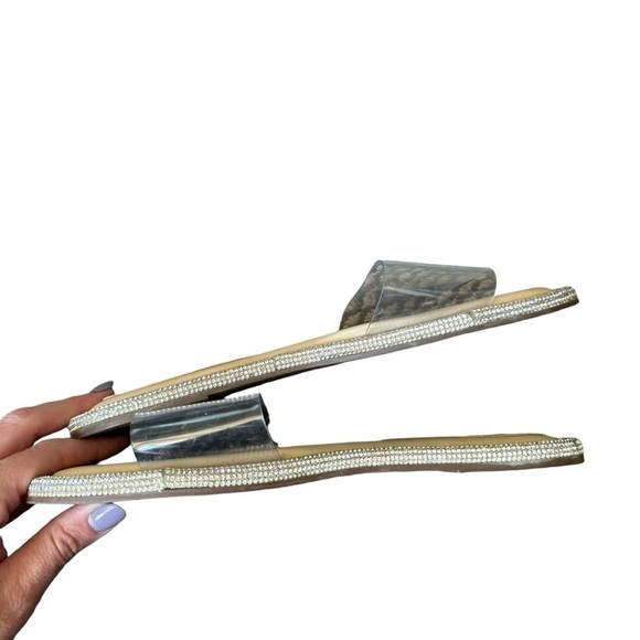 Schutz - Alcina Clear Strap Rhinestone Sandals Sz 8.5 - Picture 11 of 11